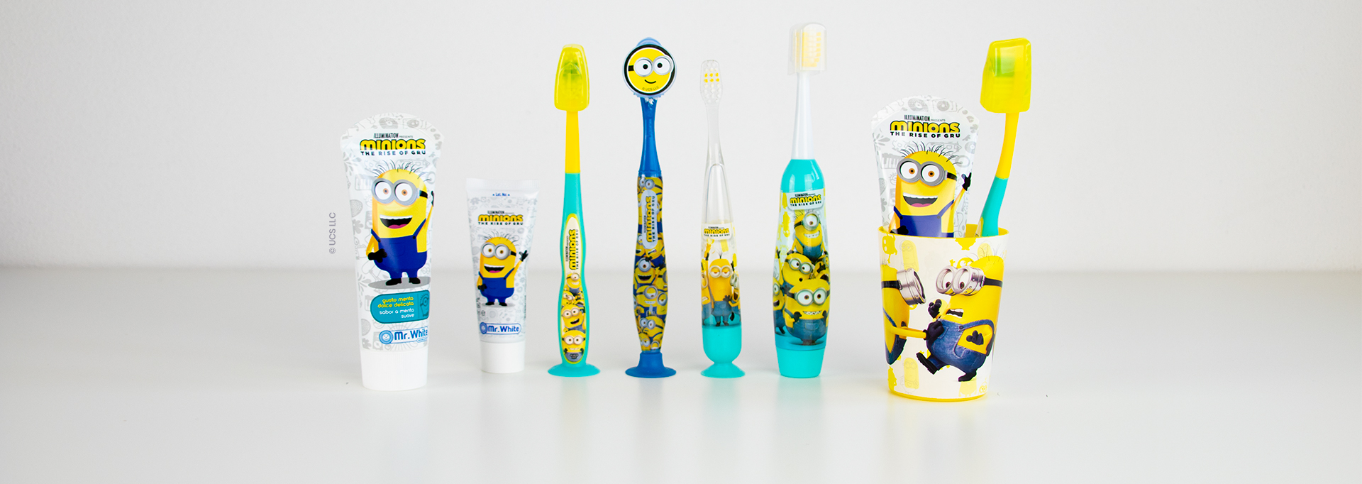spazzolini, dentifrici e bicchieri Minions by Mr.White