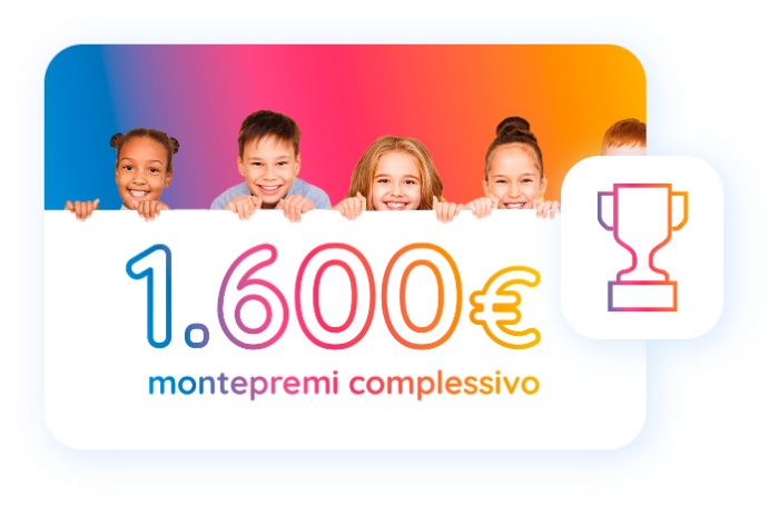 Montepremi complessivo 1.600 € in buoni per materiale didattico.